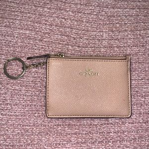 Coach Mini Skinny ID Case in Gold/Taupe Brand New